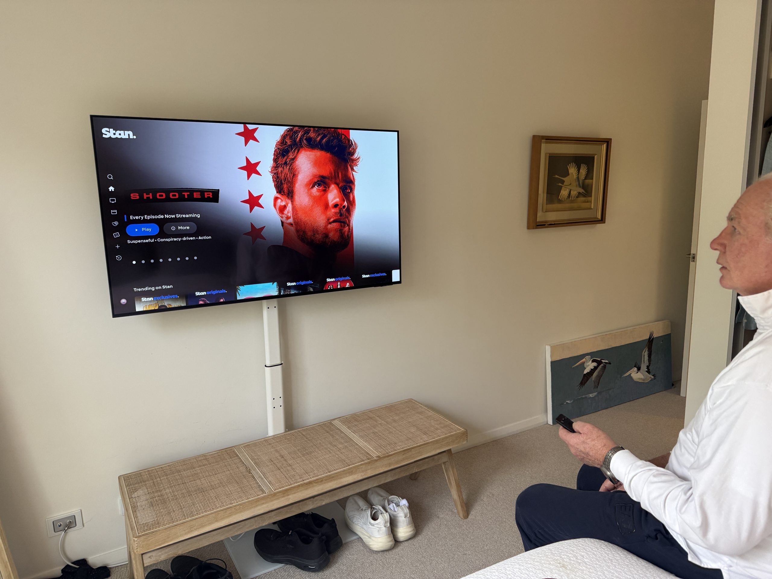 Samsung TV on stand setup in Newport Northern Beaches