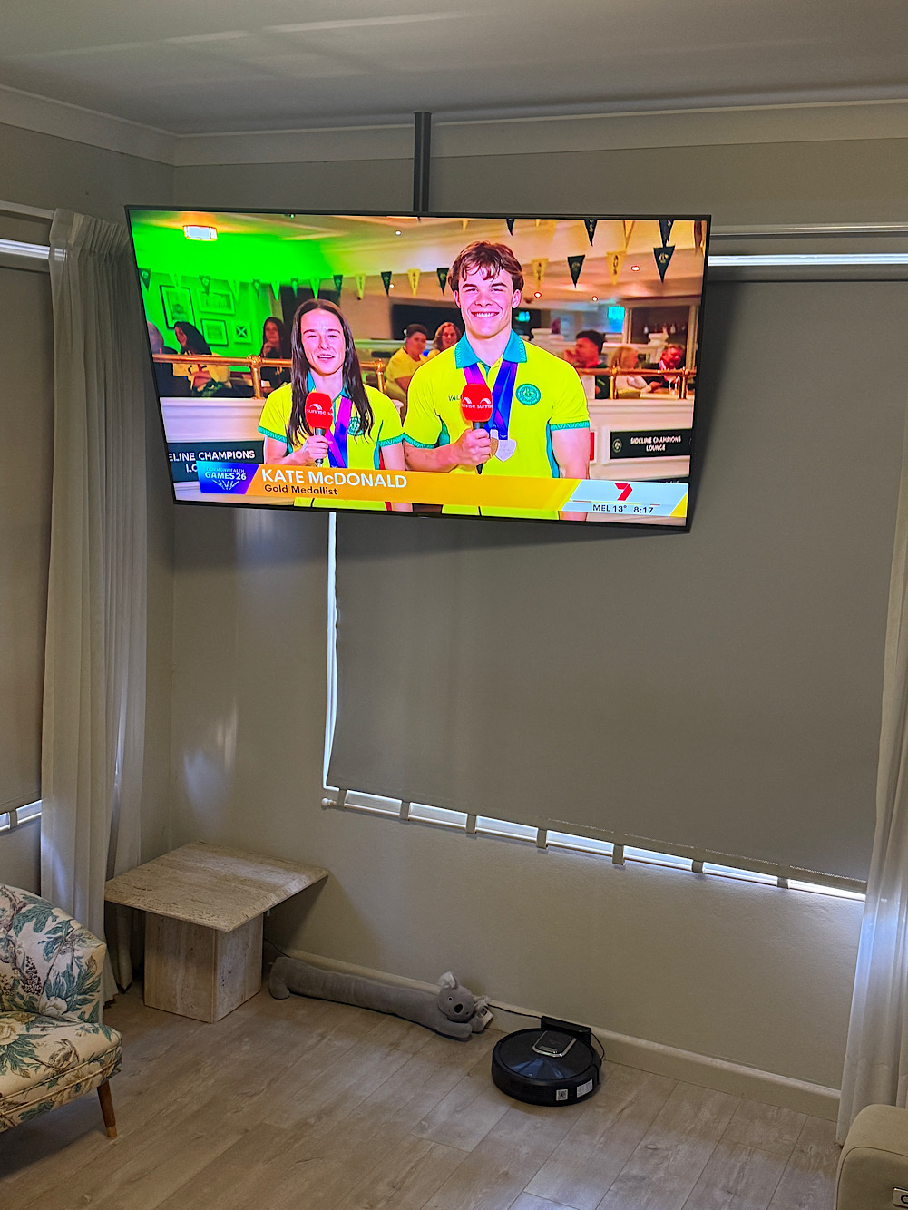 Foxtel iQ4 reconnected on a wall mounted TV in Killarney Heights
