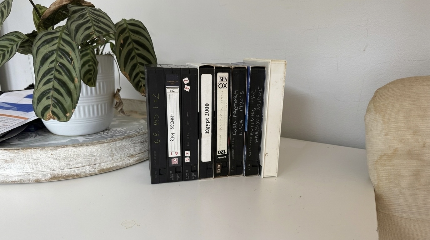 VHS tapes ready for digital transfer in Warriewood on Sydney’s Northern Beaches